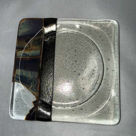 Fused Art Glass Square 4" Coasters (Set of 4) - Picture 6 of 6